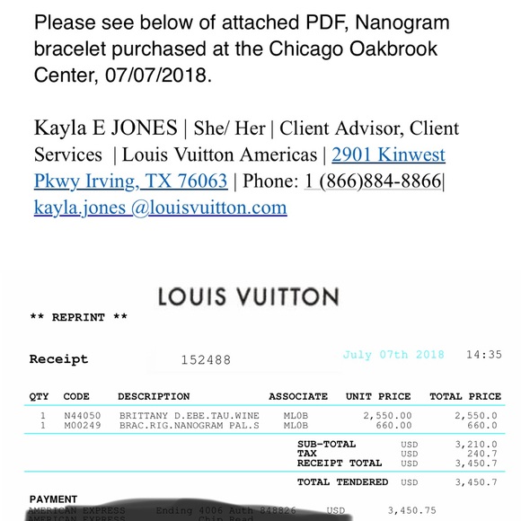 Louis Vuitton nanogram cuff size Small - Picture 9 of 9